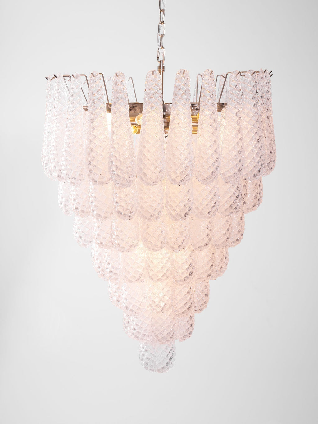Aurora Chandelier Clear Droplets Murano Glass Waterfall Diamond