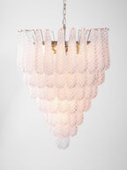 Aurora Chandelier Clear Droplets Murano Glass Waterfall Diamond
