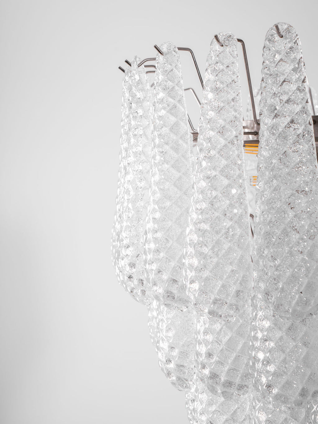 Aurora Chandelier Clear Droplets Murano Glass Waterfall Diamond