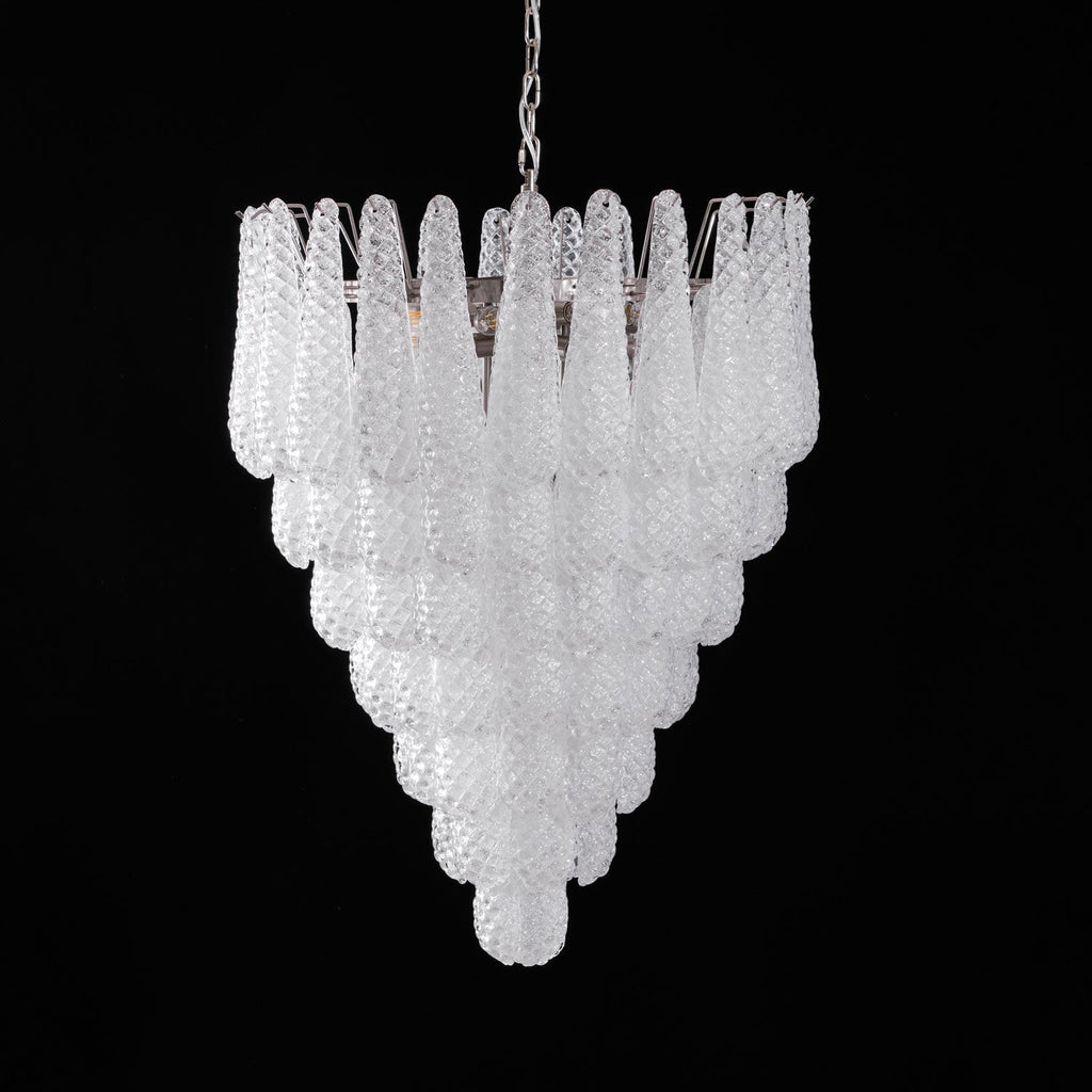 Aurora Chandelier Clear Droplets Murano Glass Waterfall Diamond