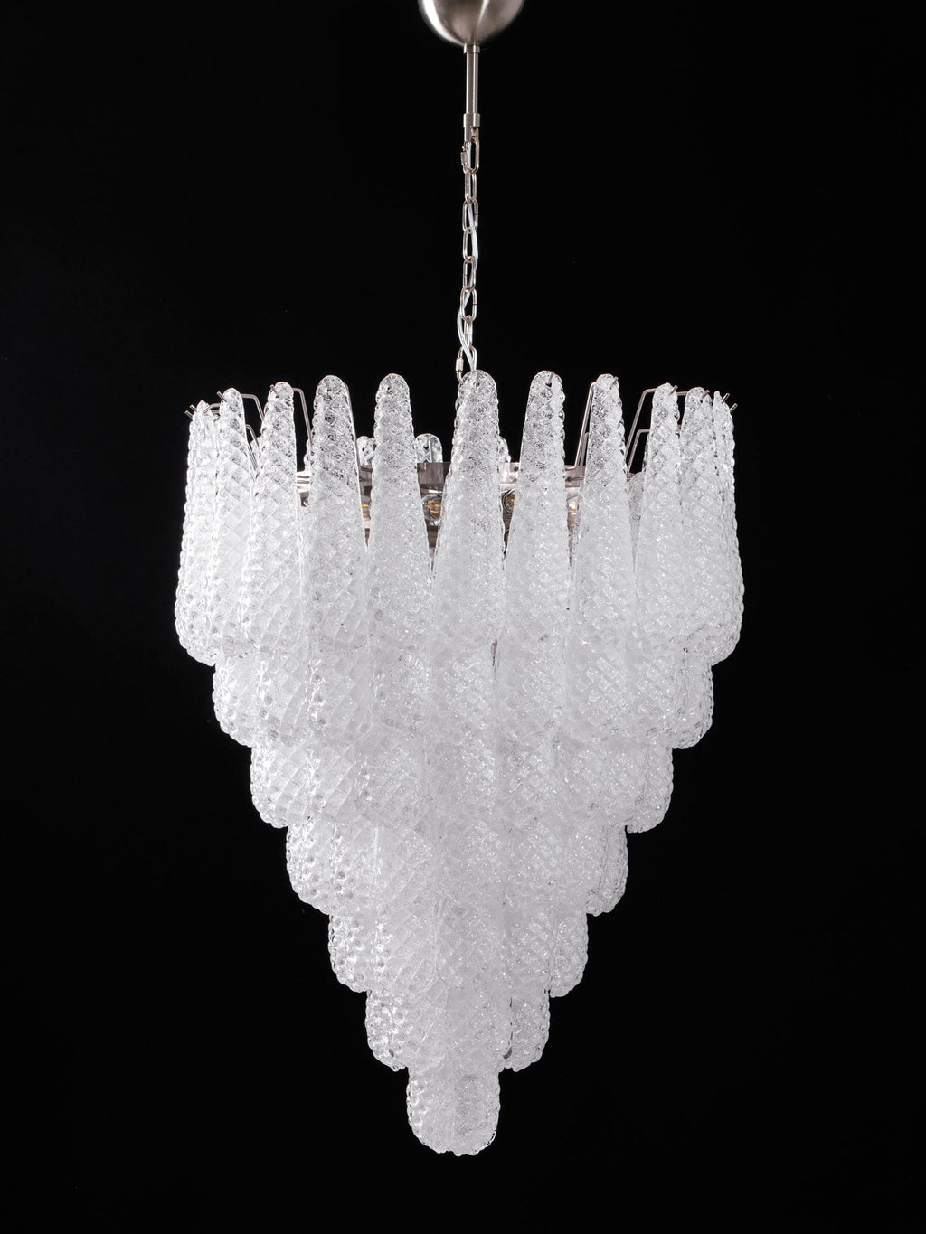 Aurora Chandelier Clear Droplets Murano Glass Waterfall Diamond