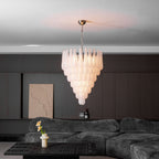 Aurora Chandelier Clear Droplets Murano Glass Waterfall Diamond