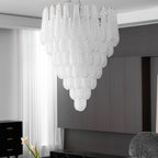 Aurora Chandelier Clear Droplets Murano Glass Waterfall Diamond