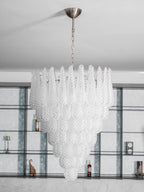 Aurora Chandelier Clear Droplets Murano Glass Waterfall Diamond