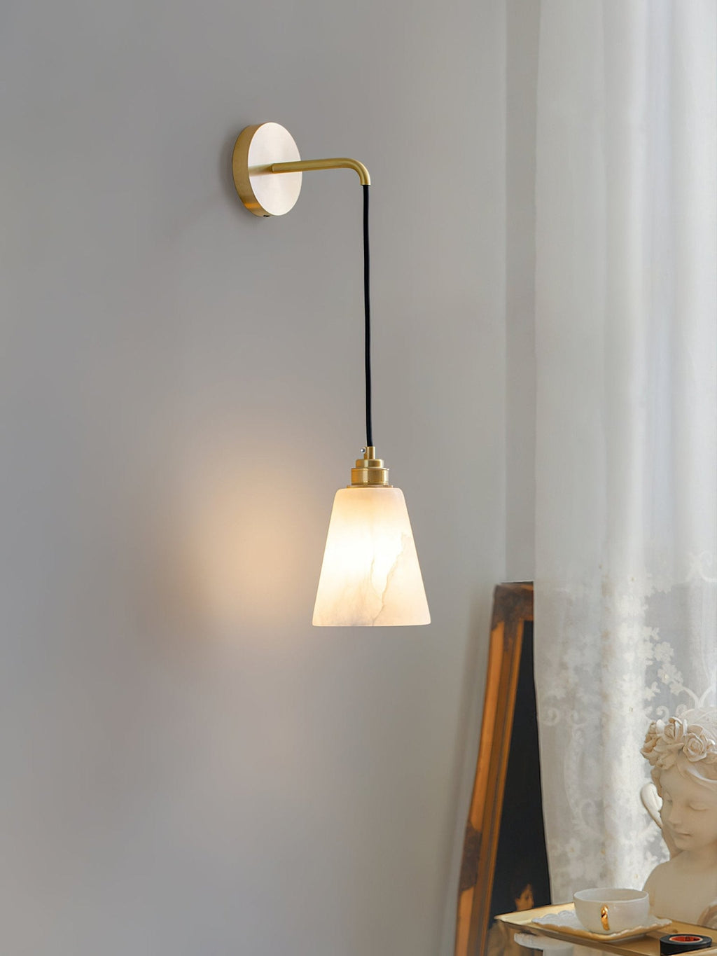 Alba Alabaster Wall Pendant Light
