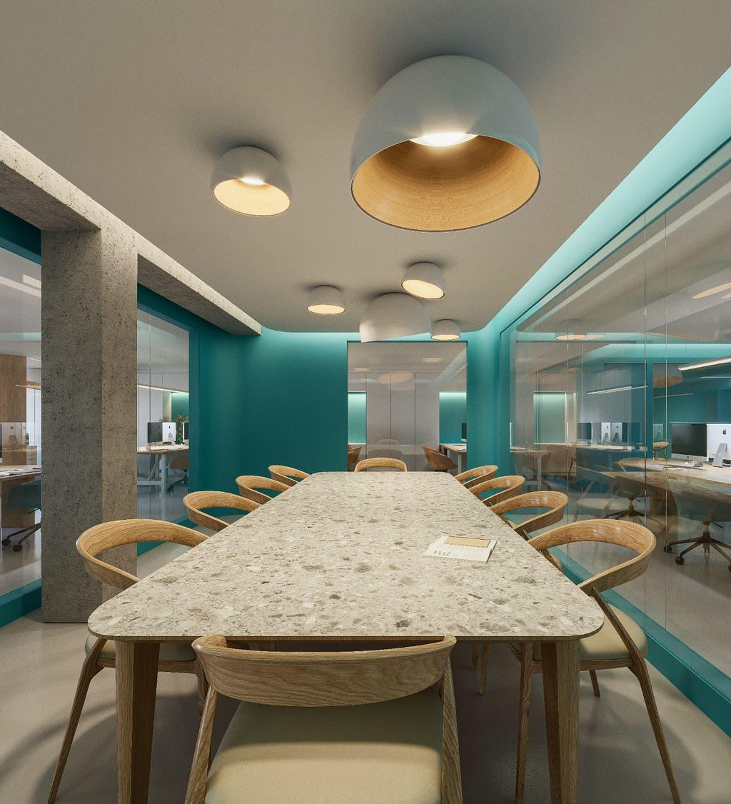 Ceiling Lamp Dome Wood Interior Warm