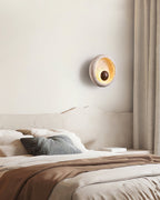 Ritta Concave Travertine Wall Lamp
