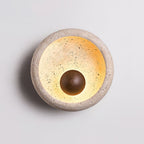 Ritta Concave Travertine Wall Lamp