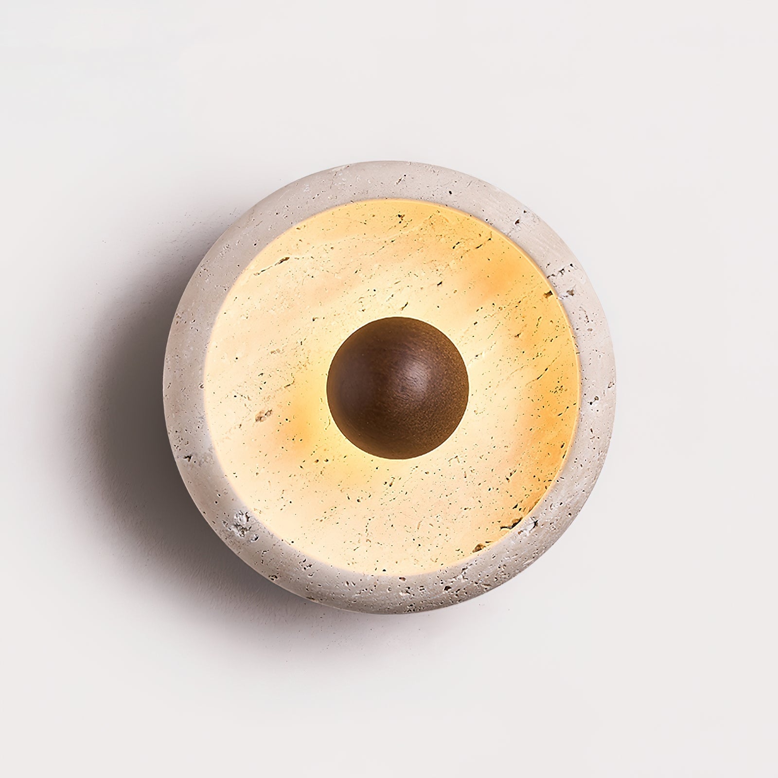 Ritta Concave Travertine Wall Lamp