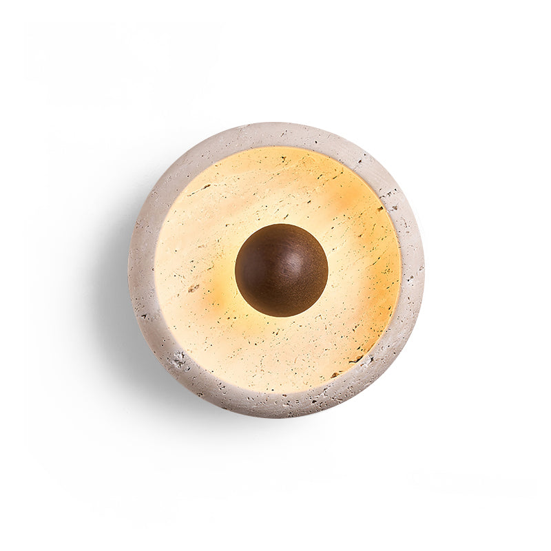 Ritta Concave Travertine Wall Lamp