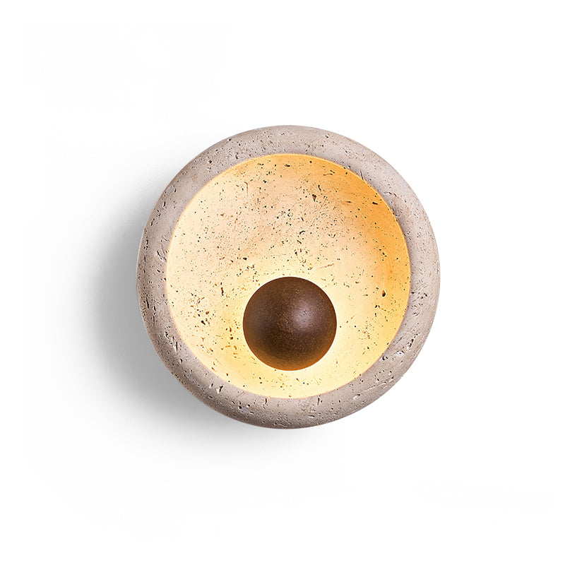 Ritta Concave Travertine Wall Lamp