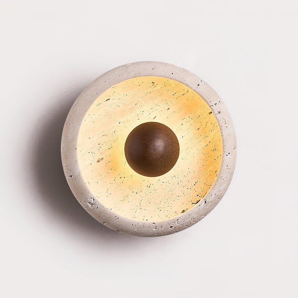 Ritta Concave Travertine Wall Lamp