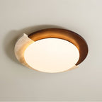 Ivnoran Arc-Rim Travertine Ceiling Light