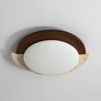 Ivnoran Arc-Edge Travertine Ceiling Light - Kingsley Beaumont