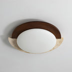 Ivnoran Arc-Rim Travertine Ceiling Light
