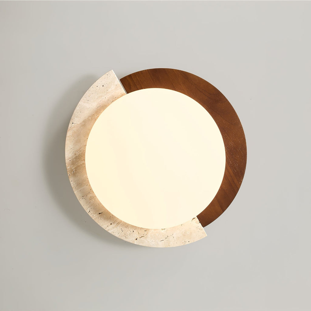 Ivnoran Arc-Rim Travertine Ceiling Light