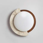 Ivnoran Arc-Rim Travertine Ceiling Light