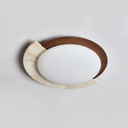 Ivnoran Arc-Rim Travertine Ceiling Light