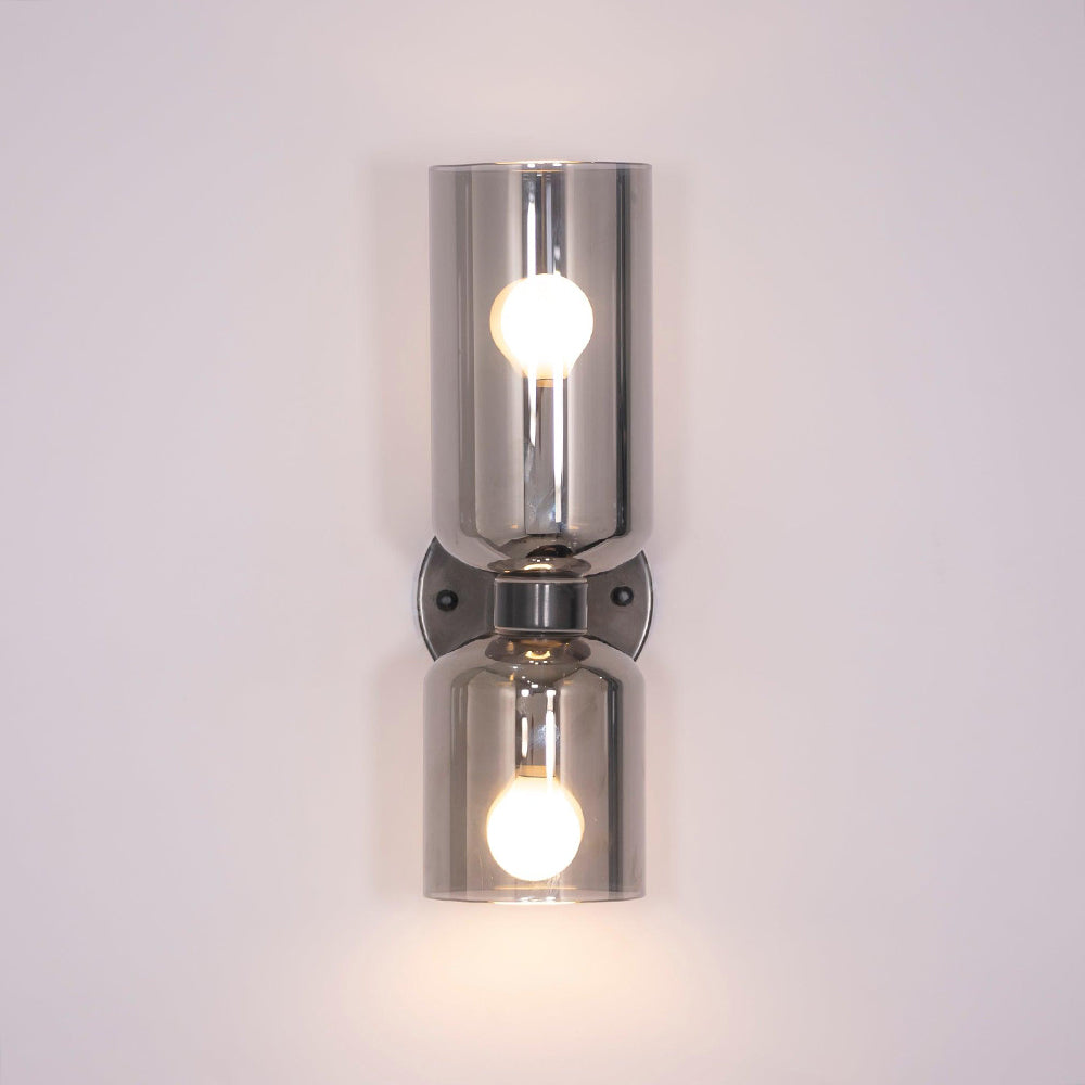 Arisha Wall Lamp Simple Double-head, White/Blue/Gray/Chrome, Bedroom