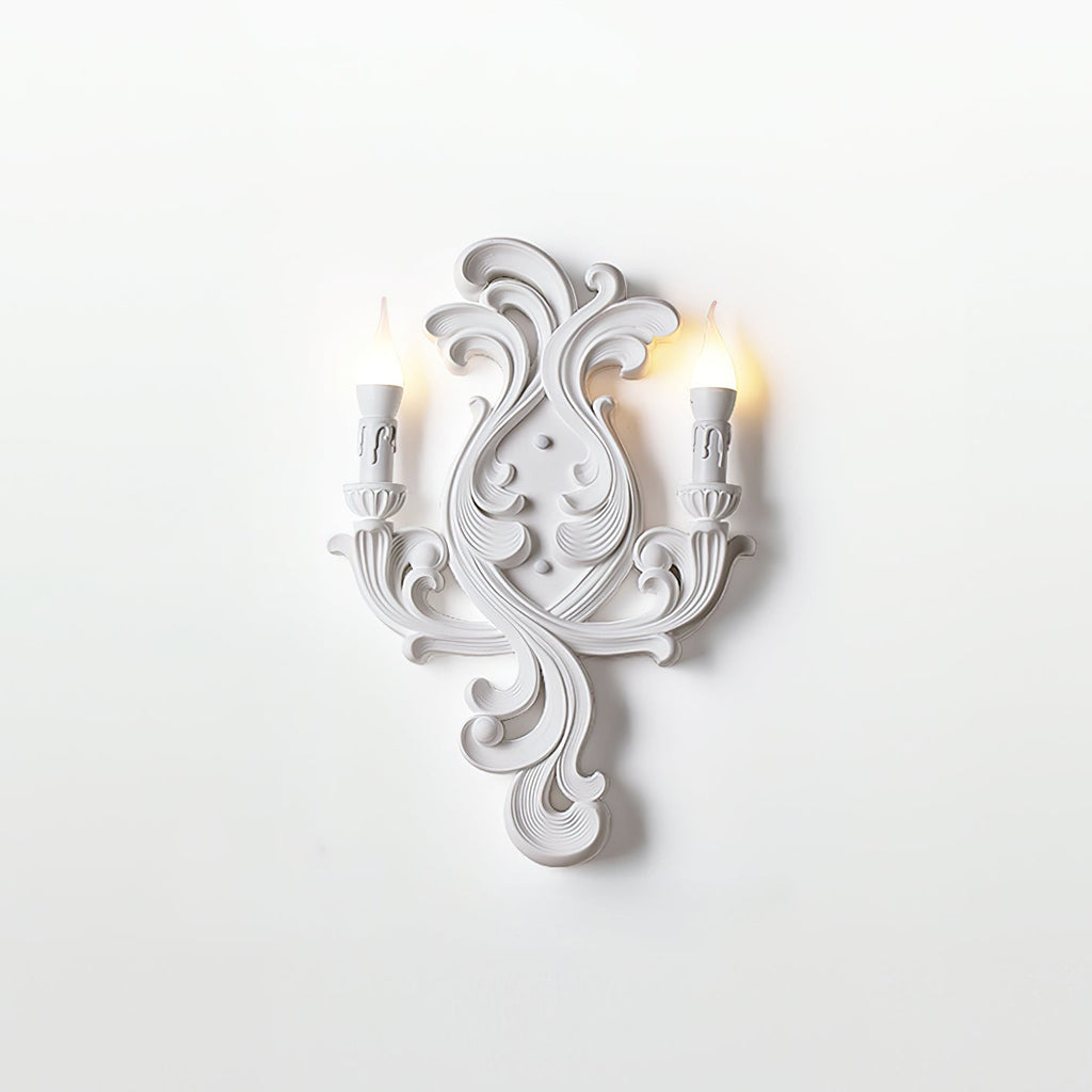 Wall Lamp Sculptural Plaster Candle Arms