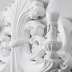 Wall Lamp Sculptural Plaster Candle Arms