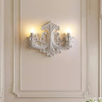 Wall Lamp Sculptural Plaster Candle Arms