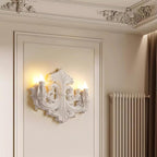 Wall Lamp Sculptural Plaster Candle Arms