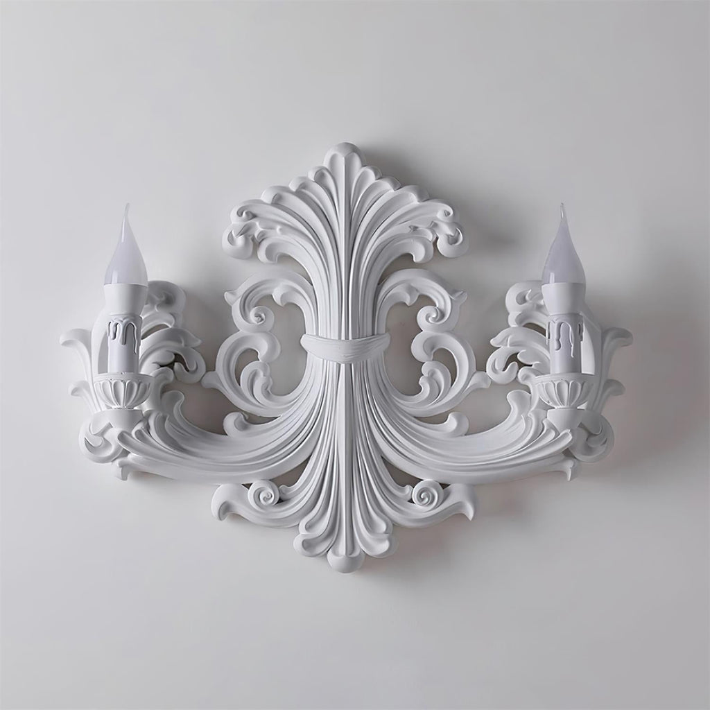 Wall Lamp Sculptural Plaster Candle Arms