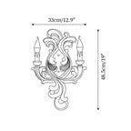 Wall Lamp Sculptural Plaster Candle Arms