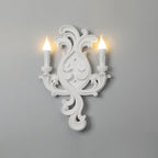 Wall Lamp Sculptural Plaster Candle Arms