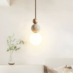Ullaeia Sphere-Cluster Travertine Pendant Light