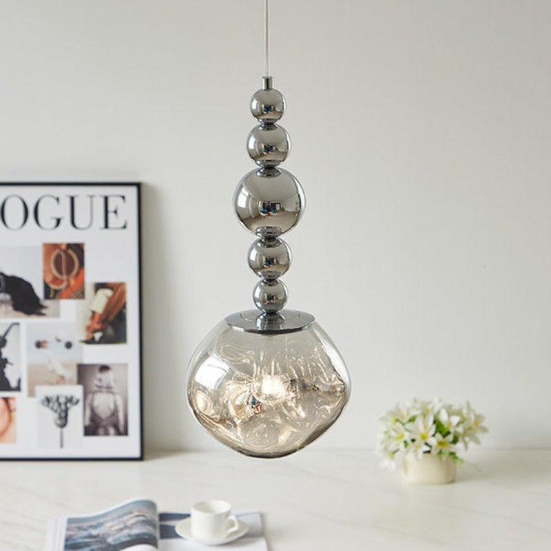 Valentina Retro LED Pendant Light Chrome Metal/ Bedroom