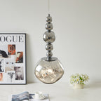 Valentina Retro LED Pendant Light Chrome Metal/ Bedroom