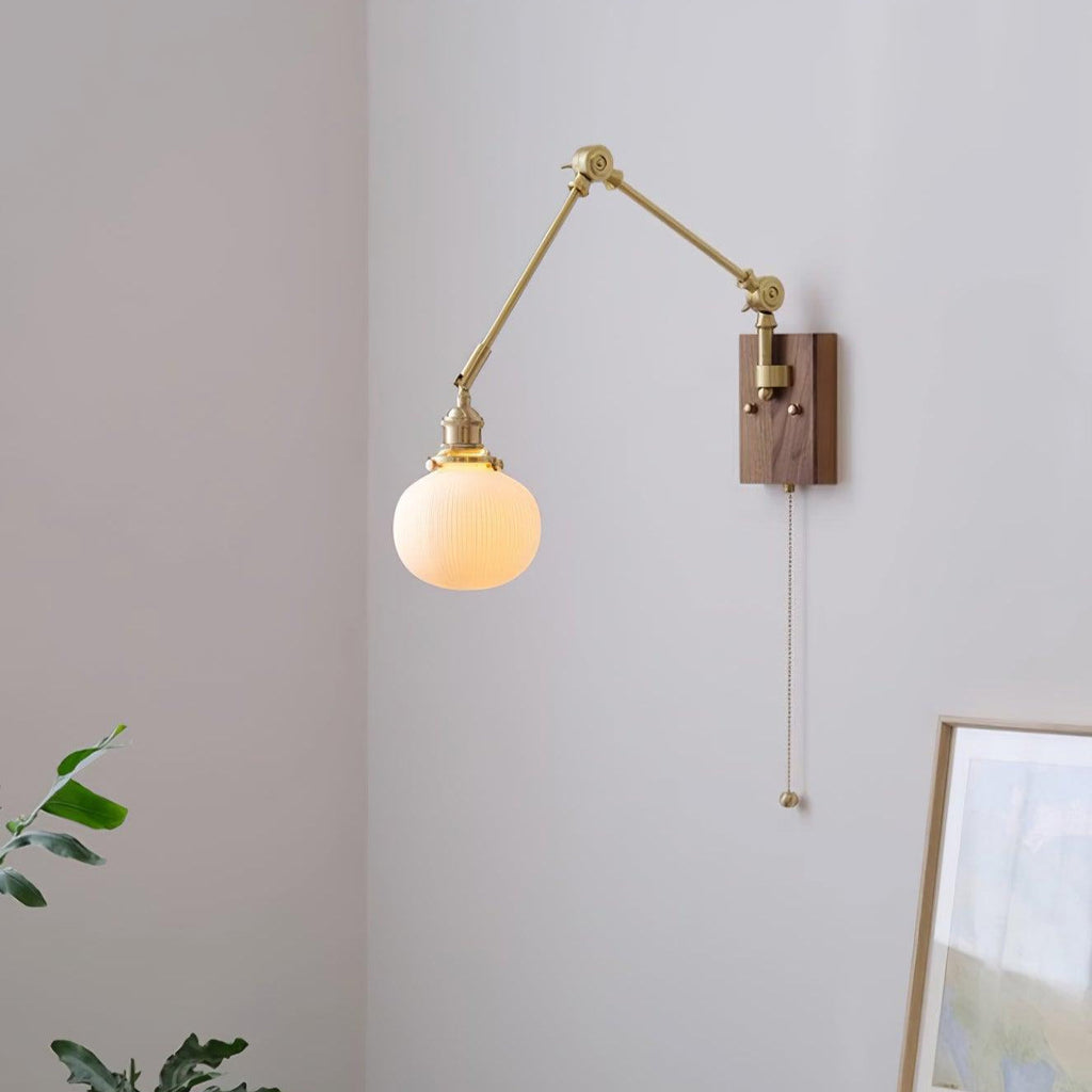 Brione Vintage Adjustable  Swing Arm Wall Lamp