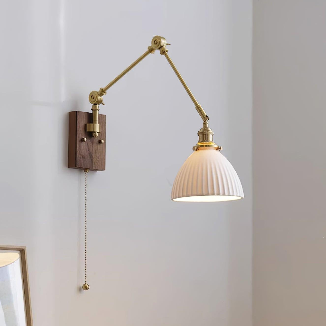 Brione Vintage Adjustable  Swing Arm Wall Lamp