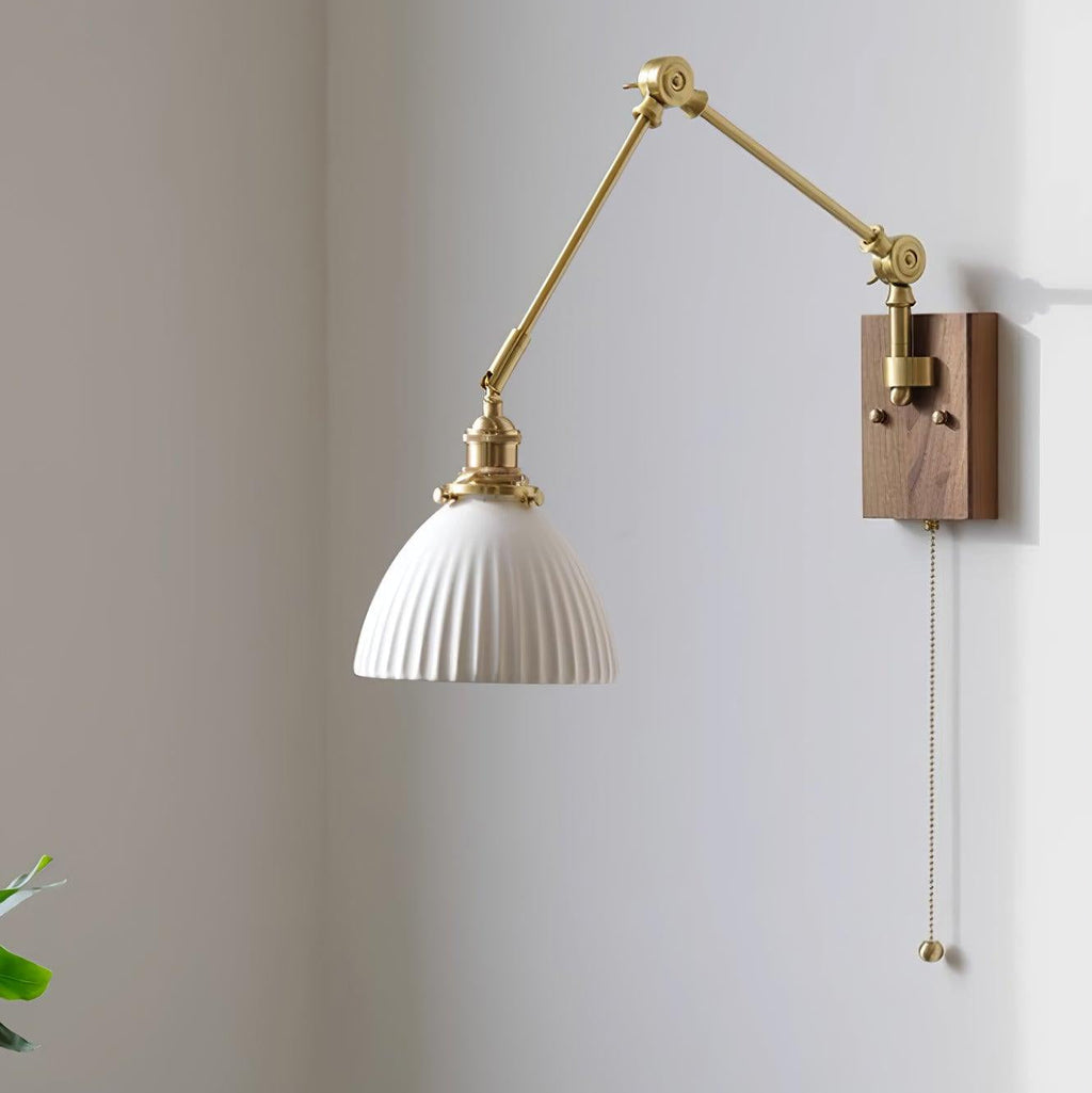 Brione Vintage Adjustable  Swing Arm Wall Lamp
