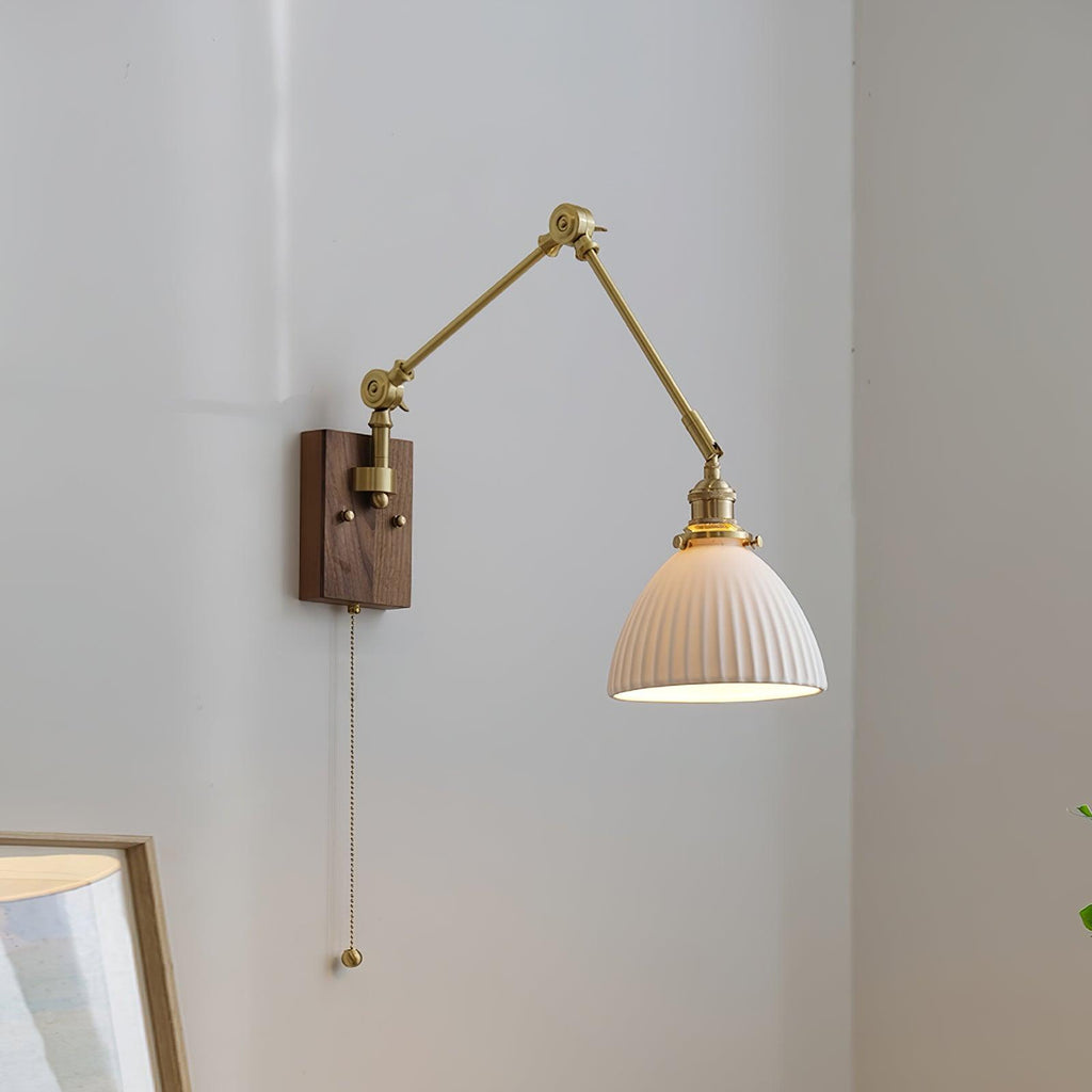 Brione Vintage Adjustable  Swing Arm Wall Lamp