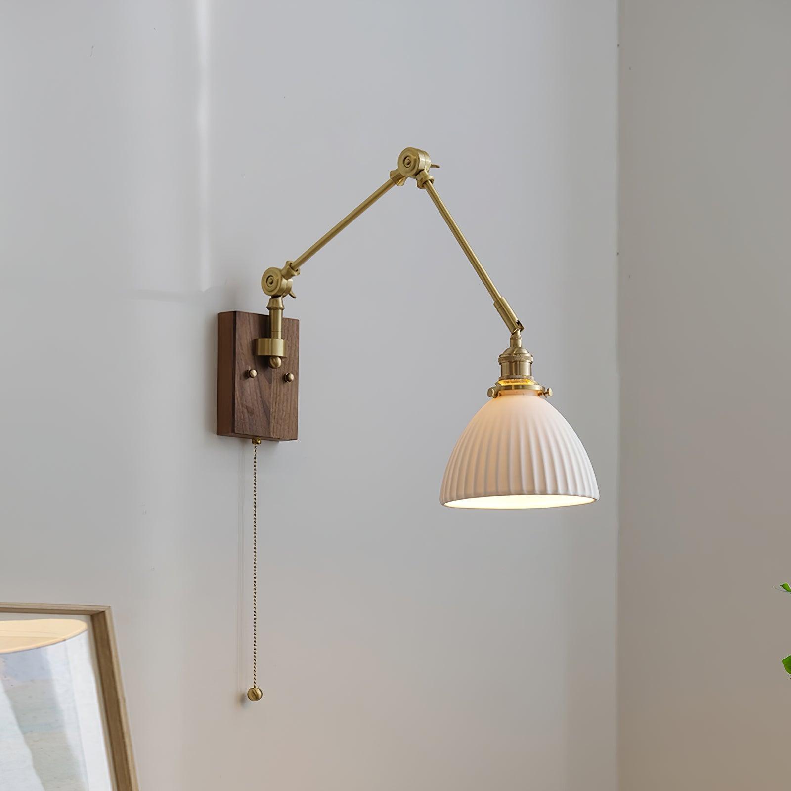 Brione Vintage Adjustable  Swing Arm Wall Lamp
