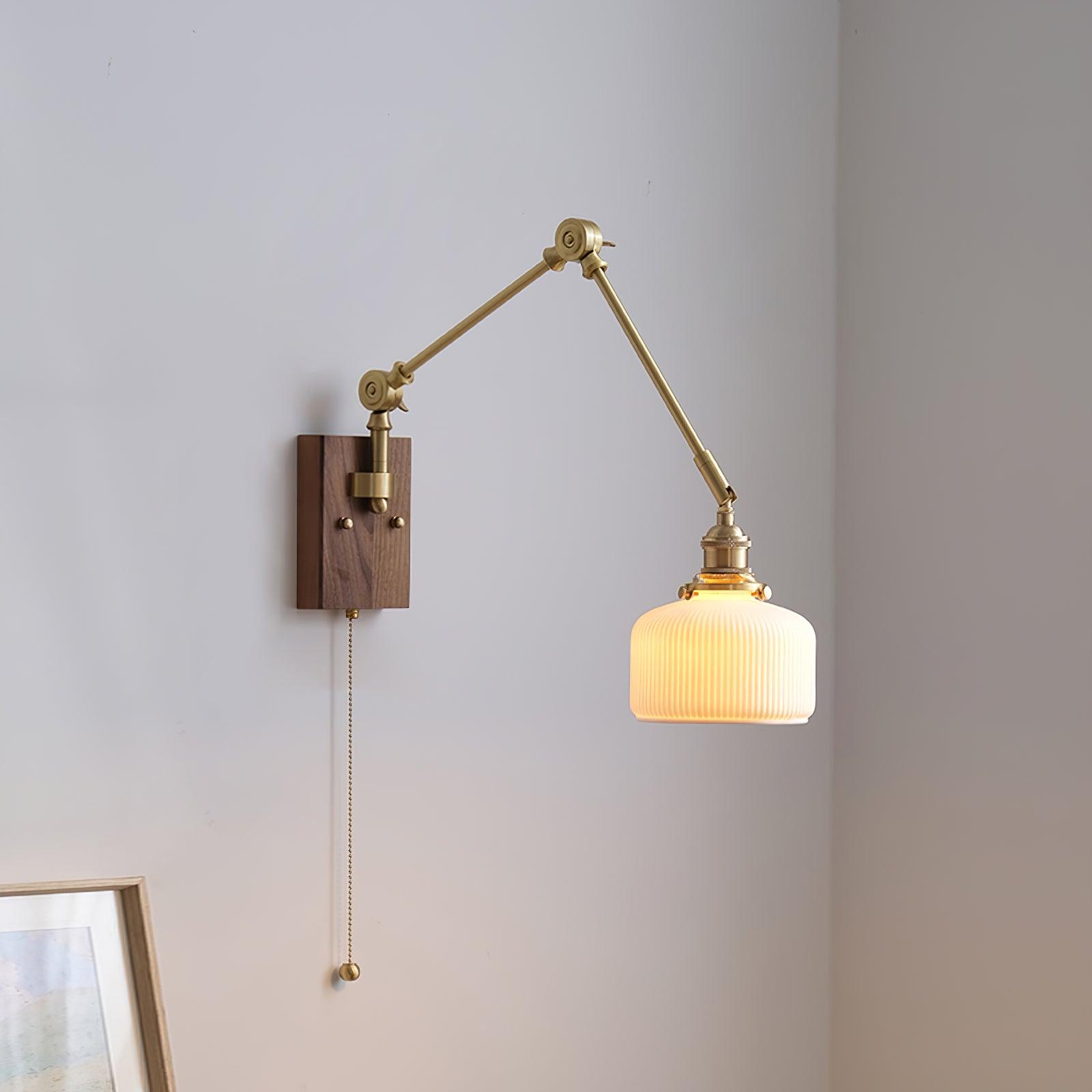 Brione Vintage Adjustable  Swing Arm Wall Lamp
