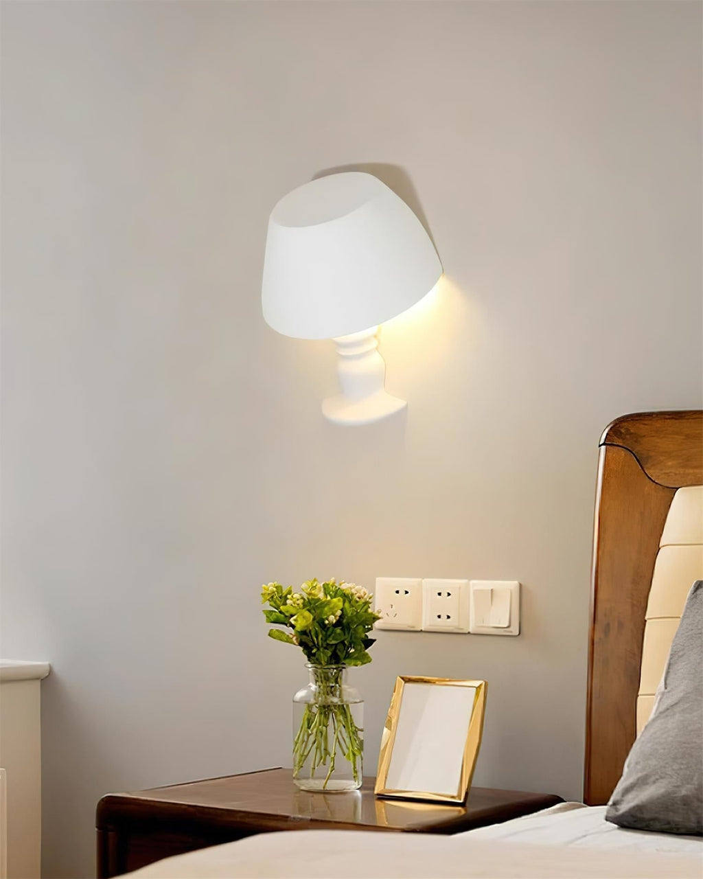 Wall Light Sculptural Plaster Form Uplighting Ambient Minimalist