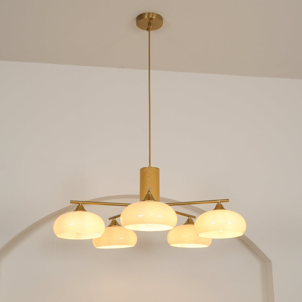 Candy Glass Persimmon Chandeliers