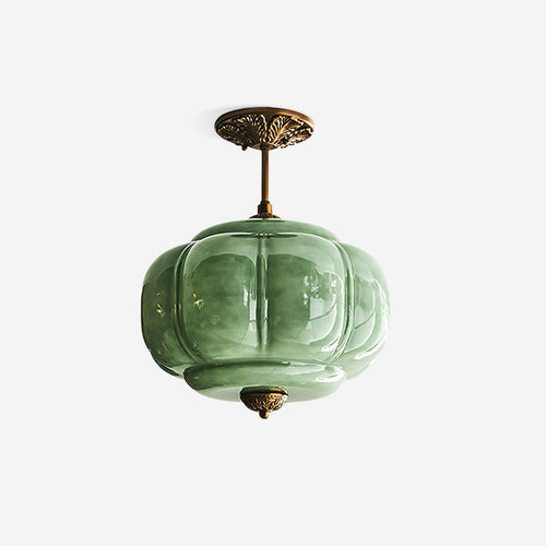 Eldio Green Glass Semi Flush Mount Light - product image 1