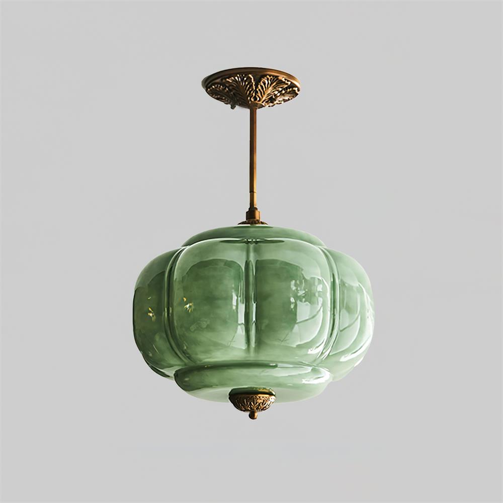 Eldio Green Glass Semi Flush Mount Light - product image 4