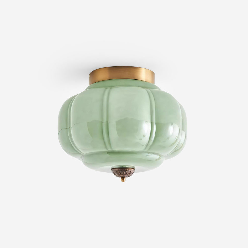 Elyra Green Glass Ceiling Lamp