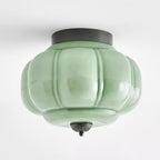 Elyra Green Glass Ceiling Lamp