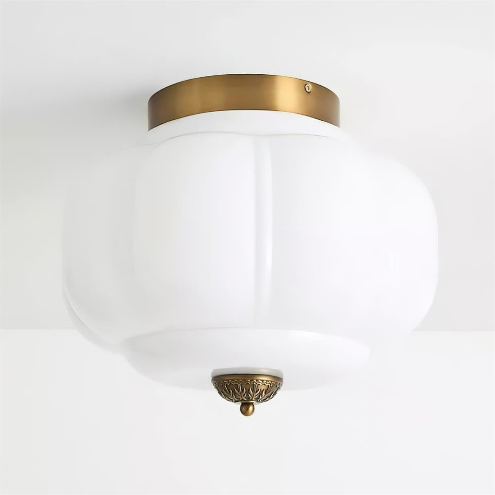 Elyra Green Glass Ceiling Lamp