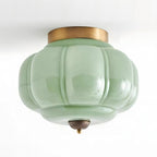 Elyra Green Glass Ceiling Lamp