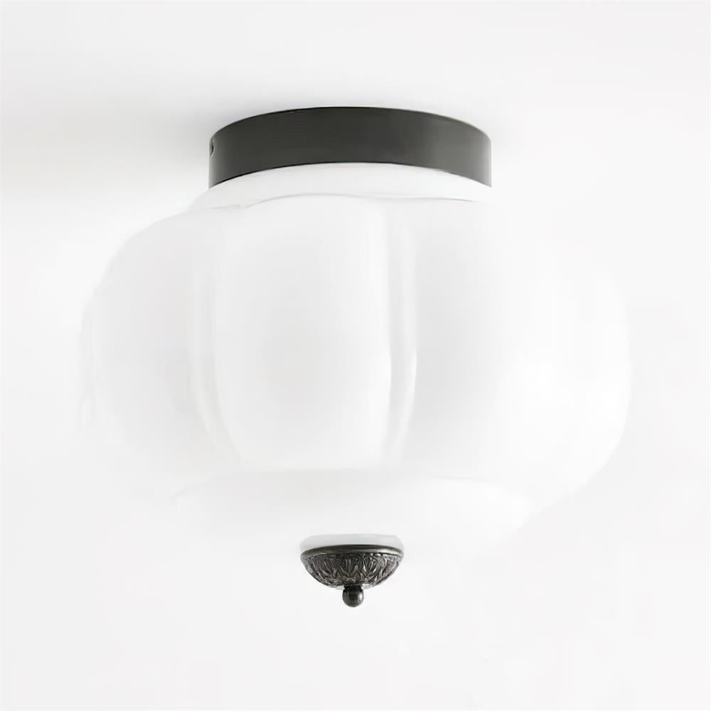 Elyra Green Glass Ceiling Lamp