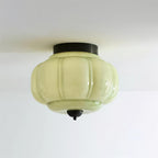 Elyra Green Glass Ceiling Lamp