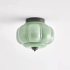 Elyra Green Glass Ceiling Lamp